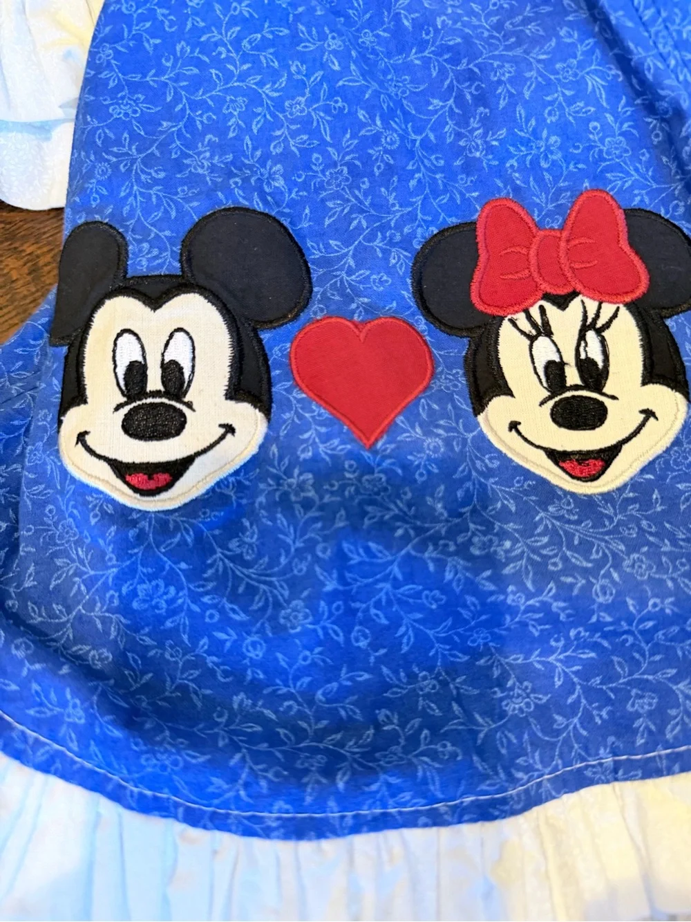 Disney Blue Magic Kingdom Ruffle Two-Piece Set with Character Appliqués